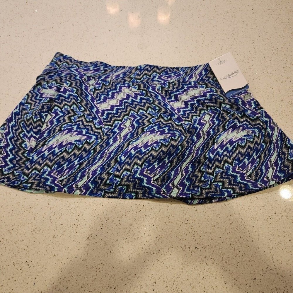dolfin swimsuit XXL Skirt Purple Blue Hip & Thigh Minimizer NWT